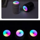 Mini Colorful Cup Humidifier, 300ml Portable USB Cool Mist Humidifier with 7-Color Night Light, for Car, Bedroom, Desk, and Office - Pink