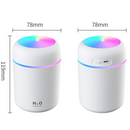 Mini Colorful Cup Humidifier, 300ml Portable USB Cool Mist Humidifier with 7-Color Night Light, for Car, Bedroom, Desk, and Office - Gray