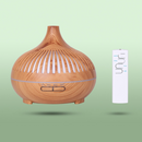 (2-Pack) 550ml Wood-Grain Ultrasonic Aroma Diffuser and Humidifier with 7-Color LED Night Light and Timer for the Bedroom – Dark Wood