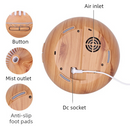 (2-Pack) 550ml Wood-Grain Ultrasonic Aroma Diffuser and Humidifier with 7-Color LED Night Light and Timer for the Bedroom – Dark Wood