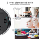 Rotating Magnetic Digital Timer, LCD Display Kitchen Timer with 3 Volume Levels, for Cooking, Studying, and Office Use—Black