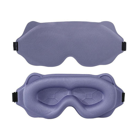 3D Contoured Sleep Mask, Breathable Fabric with Adjustable Strap, Light-Blocking Eye Mask for Sleeping, Napping, and Travel - Purple