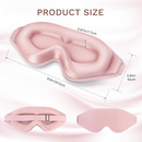3D Deep Contoured Memory Foam Sleep Eye Mask, Full Light Blocking, Breathable Eye Cover for Travel, Naps, and Nighttime Sleep—Pink