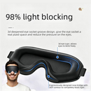 3D Contoured Memory Foam Sleep Eye Mask, Zero-Pressure Breathable Mesh Eye Cover with Adjustable Strap for Travel, Naps, and Nighttime Sleep—Black