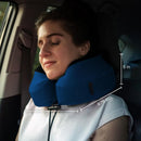 Memory Foam U-Shaped Neck Pillow, Adjustable with Strap & Storage Bag for Travel, Airplane, Car, Office, and Theater Use – Black