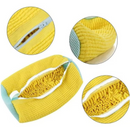 2-Pack Washing Machine Shoe Wash Bags, Thick Chenille Lining Anti-Deformation Laundry Bags with Durable Zippers for Sneakers and Canvas Shoes - White