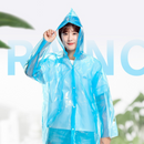 6-Pack - Disposable Thickened Open-Front Raincoat, Waterproof Poncho with Snap Buttons & Adjustable Hood, Portable for Hiking and Travel - Pink