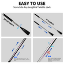 Retractable Stainless Steel Long Handle Shoe Horn, Portable No-Bend Shoe Helper for Elderly Pregnant Kids
