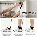 Retractable Stainless Steel Long Handle Shoe Horn, Portable No-Bend Shoe Helper for Elderly Pregnant Kids