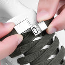 3 Pairs - Magnetic Wide Elastic No-Tie Shoelaces Set, Lazy Magnetic Lock Stretch Laces for Kids and Adults - White