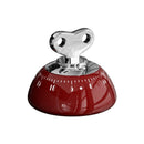 Vintage Magnetic Mechanical Kitchen Timer, 60-Minute Countdown Timer for the Fridge, Battery-Free Cooking Alarm—Red