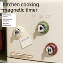 Vintage Magnetic Mechanical Kitchen Timer, 60-Minute Countdown Timer for the Fridge, Battery-Free Cooking Alarm—Green
