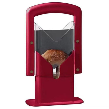 Bagel Slicer, Household Bagel Cutter, Convenient Kitchen Baking Tool—Red