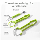 2-Piece 3-in-1 Stainless Steel Fruit Carving Scoop, Multi-Function Melon Seed Remover Kitchen Tool