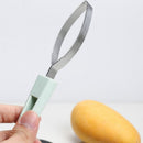 Stainless Steel Mango Cutter 3-Piece Set, Multi-Function Mango Core Remover & Dicer Kitchen Tool—Green