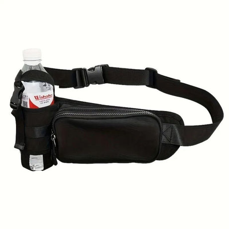 Oxford Running Fanny Pack with Water Bottle Holder, Multifunctional Crossbody Waist Bag for Hiking Cycling