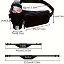 Oxford Running Fanny Pack with Water Bottle Holder, Multifunctional Crossbody Waist Bag for Hiking Cycling
