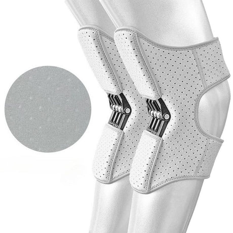 2-Pack - Bionic Exoskeleton Knee Booster Brace, Spring Support Knee Pad for Seniors: Climbing, Lifting, and Sports—Joint Relief (Gray)
