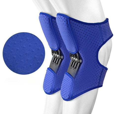 2-Pack - Bionic Exoskeleton Knee Booster Brace, Spring Support Knee Pad for Seniors: Climbing, Lifting, and Sports—Joint Relief (Blue)