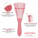 Adjustable 8-Claw Detangler Hair Brush, Hollow Curved Vent Brush for Wet and Dry Hair Styling and Massage—Pink
