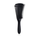 Adjustable 8-Claw Detangler Hair Brush, Hollow Curved Vent Brush for Wet and Dry Hair Styling and Massage - Black