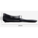 Adjustable 8-Claw Detangler Hair Brush, Hollow Curved Vent Brush for Wet and Dry Hair Styling and Massage - Black