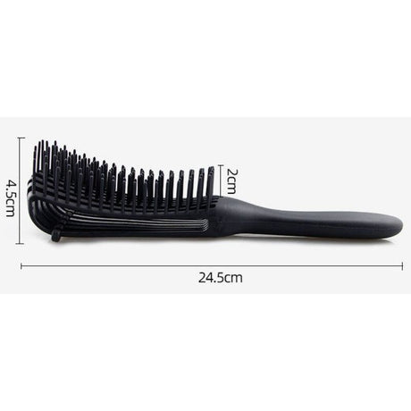 Adjustable 8-Claw Detangler Hair Brush, Hollow Curved Vent Brush for Wet and Dry Hair Styling and Massage - Blue