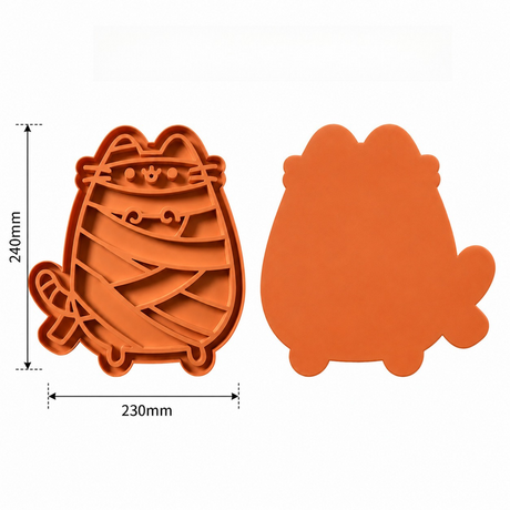 Cartoon Cat Shape Silicone Pet Slow Feeder Lick Mat, Anti-Choke Lick Pad for Dogs & Cats