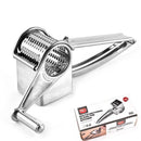 Stainless Steel Rotary Cheese Grater, Multi-Purpose Hand Crank Vegetable Ginger Shredder, Kitchen Tool