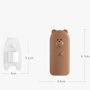 Cute Bear Door Pinch Guard, Baby Safety Door Stopper, No-Drill Door Clip, 3-Pack—Brown