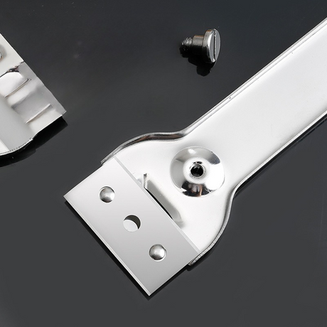 Stainless Steel Multi-Functional Cleaning Scraper, Glue & Stain Remover for Glass Tile, with 5 Replacement Blades