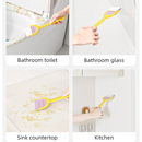 Multi-Functional Toilet Gap Cleaning Scraper, Long-Handled, Hands-Free Bathroom Hard-to-Reach Corner Cleaner, Clamp Cleaning Tool—Yellow