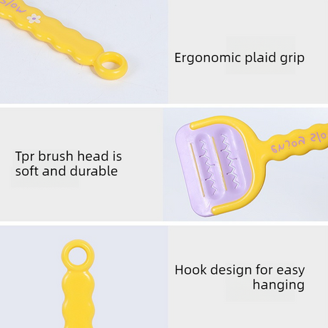 Multi-Functional Toilet Gap Cleaning Scraper, Long-Handled, Hands-Free Bathroom Hard-to-Reach Corner Cleaner, Clamp Cleaning Tool—Yellow
