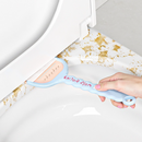 Multi-Functional Toilet Gap Cleaning Scraper, Long-Handled, Hands-Free Bathroom Hard-to-Reach Corner Cleaner, Clamp Cleaning Tool—Yellow