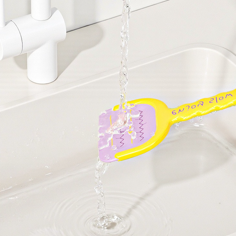 Multi-Functional Toilet Gap Cleaning Scraper, Long-Handled, Hands-Free Bathroom Hard-to-Reach Corner Cleaner, Clamp Cleaning Tool—Blue