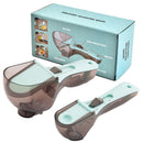 Adjustable Measuring Spoon Set Large & Small Size, Plastic Scale Scoop for Baking, Dry & Liquid Ingredients