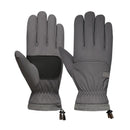 Winter Fleece-Lined Touchscreen Gloves, Windproof, Water-Resistant, Anti-Slip Thermal Gloves for Cycling and Driving, Unisex, One Pair—Gray (One Size Fits All)