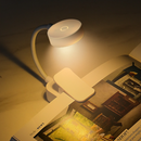 USB Rechargeable 3 Color Temperature Mini Clip Book Light, Portable LED Eye-Care Reading Lamp for Dorm & Bedside