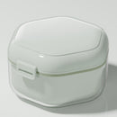 3-Layer Drainable Retainer Storage Case, Portable Invisible Braces & Denture Soaking Cleaning Box - Green