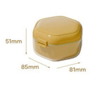 3-Layer Drainable Retainer Storage Case, Portable Invisible Braces & Denture Soaking Cleaning Box - Green