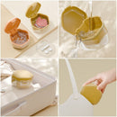 3-Layer Drainable Retainer Storage Case, Portable Invisible Braces & Denture Soaking Cleaning Box - Orange