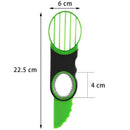 3-in-1 Avocado Slicer and Cutter, Multi-Functional Avocado Pitter & Slicing Tool for Fruit Prep—Green