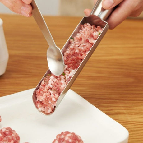 304 Stainless Steel Meatball Maker,  Paste Rice Ball Mold with Scoop for the Kitchen—Single Tube