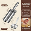 304 Stainless Steel Meatball Maker, Multi-size Paste Rice Ball Mold with Scoop for the Kitchen—Double Tube