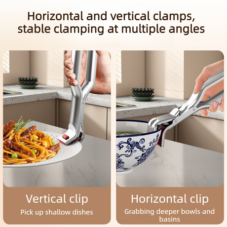 Stainless Steel Anti-scald Dish Clip, Multi-functional Heat Resistant Bowl Plate Gripper For Oven & Steaming