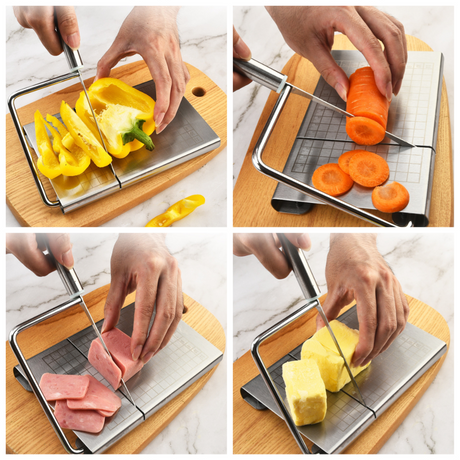 Stainless Steel Cheese Slicer, Kitchen Cutter For Butter Lunch Meat Fruit Baking Tool