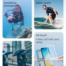 Single-Hand Selfie Phone Waterproof Pouch, High-Sensitivity Touch Screen, for Snorkeling and Surfing—Navy Blue