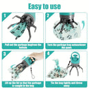 Orange - 6-Claw Portable Pet Poop Picker, Outdoor Pet Poop Pick-Up Tool, Plus a Free Roll of Trash Bags