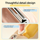 Storage-Type Vegetable Peeler, One-Button Pop-Up to Prevent Peel Splashing, Stainless Steel Fruit Peeling Tool—Yellow