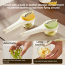 Rotatable Vegetable Peeler with Peel Storage Container, Anti-Splash Stainless Steel Peeling Tool—Green
